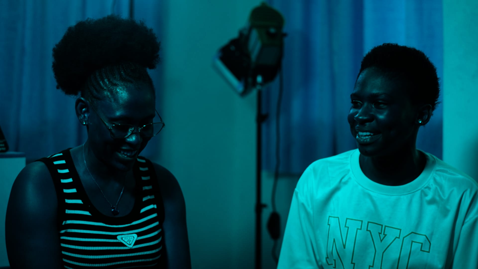 Itambi Film Institute learners and mentors during a practical production workshop.